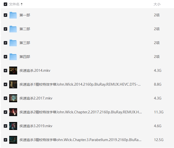 《疾速追杀》[网盘下载]美国电影[4k高清/1-4中英双语字幕]