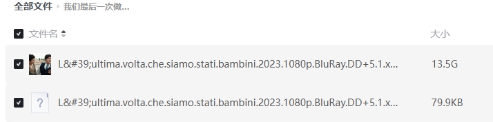 《我们最后一次做孩子》[百度/夸克网盘下载]意大利电影[1080p高清/中英文字幕]